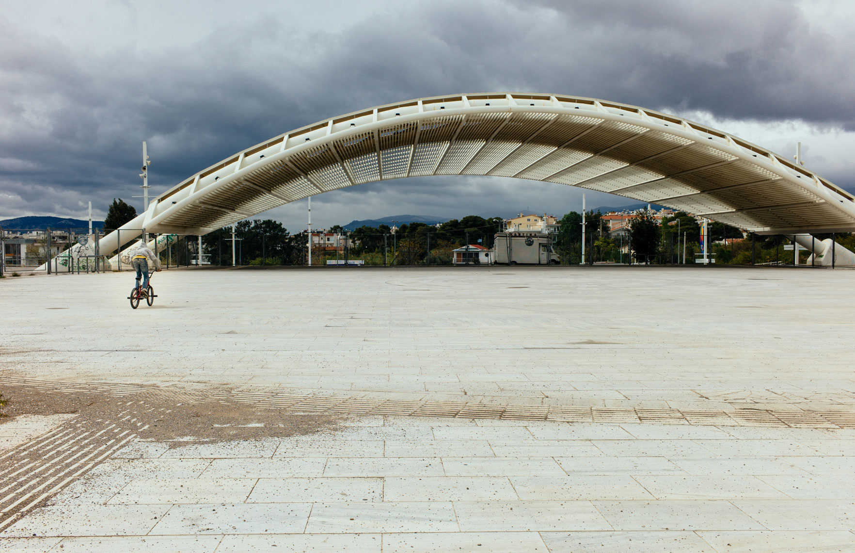 jon pack, photographer | the olympic city | athens, greece | calatrava | oaka | teen on bicycle