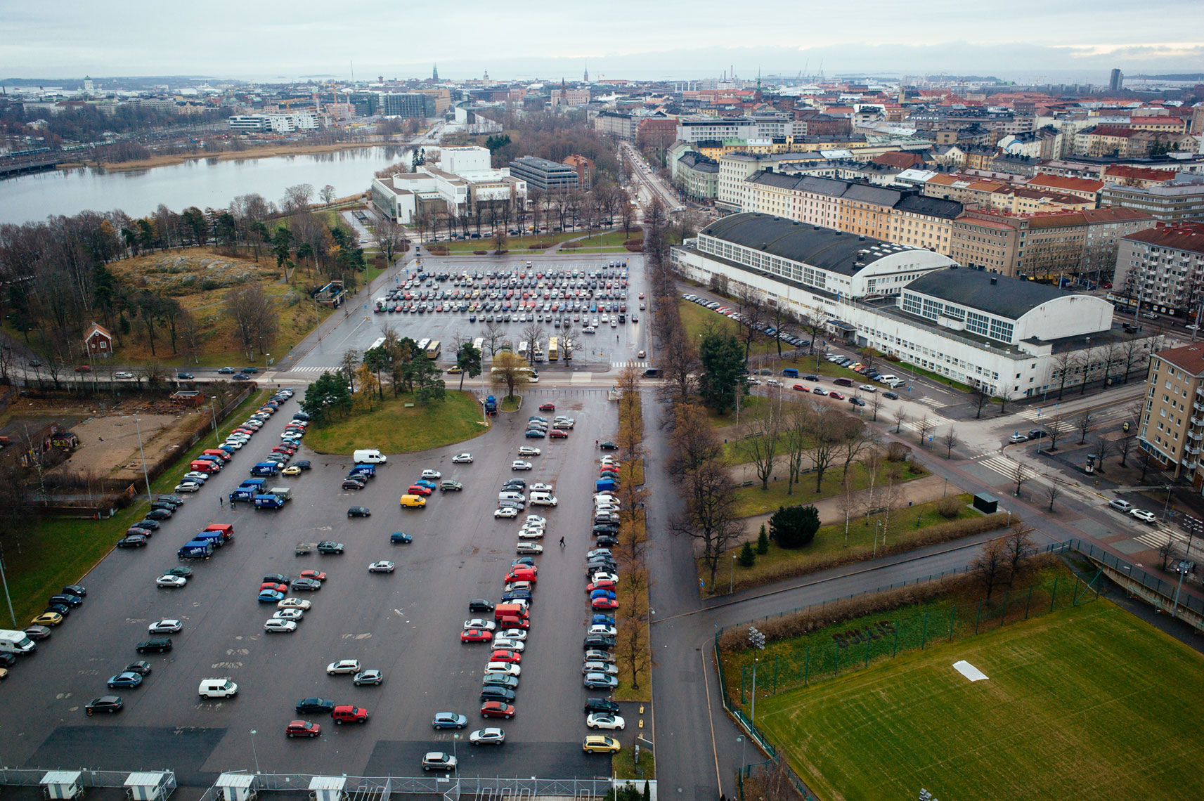 jon pack, photographer | the olympic city | helsinki, finland | parking lot | stadium
